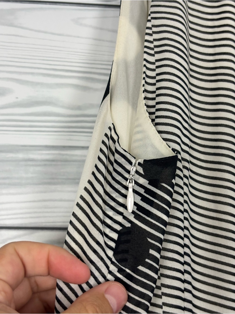 Anthropologie Maeve Polka Dot Maxi Dress Black White Size 4 - Picture 8 of 9